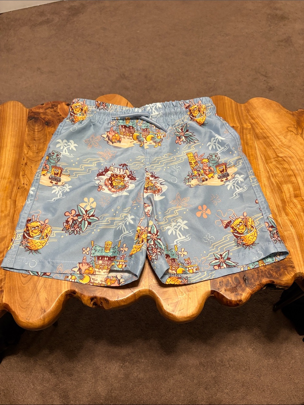 Boys Old Navy SpongeBob Print Swim Trunks size M(8)
